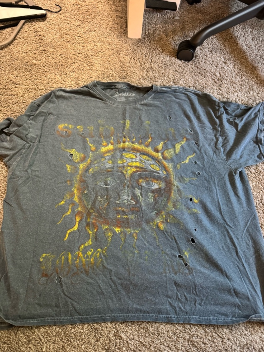 Sublime Sun Graphic Tee - Charcoal Blue